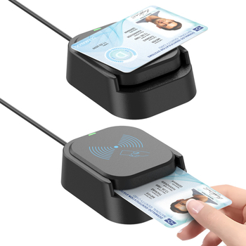 Piiriülene eksklusiivne USB2.0 kiipkaardilugeja panga sularahaautomaadi maksukontaktiga NFC 2-ühes kiipkaardilugeja