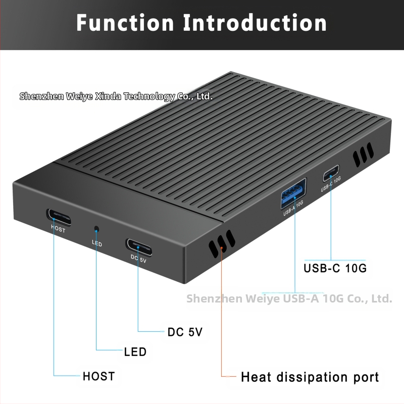 Докинг станция M.2 NVMe твърд диск с две позиции gen2 10Gbps HUB четири в едно