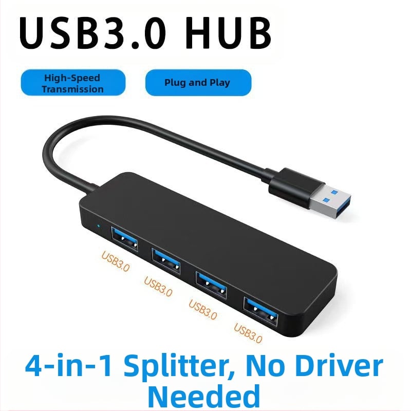 USB3.0HUB jaotur ABS-kestaga piiriülene müügil olev laiendusdoki sülearvuti jaotur