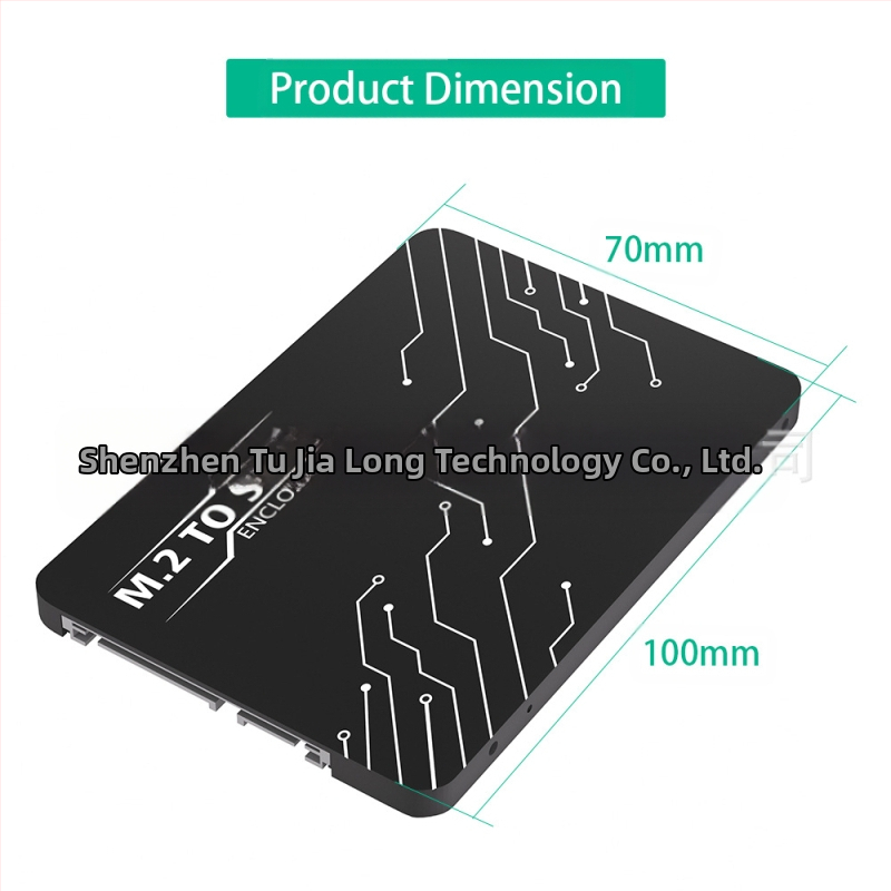 M.2 KEY B SSD į SATA3 su aliuminio korpusu M.2 į 2.5 SATA