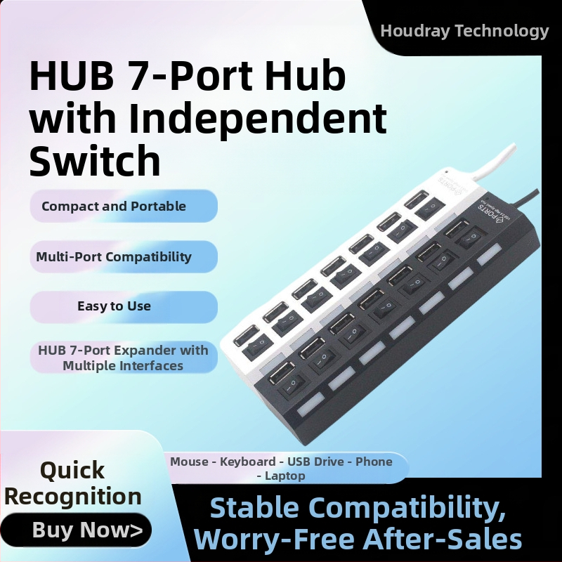 7 prievadų šakotuvas, 7 prievadų skirstytuvas, 7 prievadų šakotuvas su nepriklausomu jungikliu ir lempute, 7 skylių ilgintuvas, daugiasąsaja