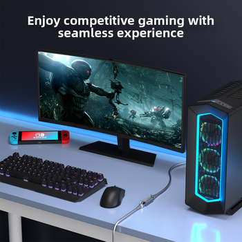 Super 6 klasės ekranuojantis dviejų galvų tinklo prievado adapteris RJ45 „Network Direct“ 10 gigabitų tinklo laidų prijungimo galvutės ilgintuvas