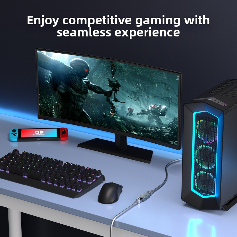 Super 6 klasės ekranuojantis dviejų galvų tinklo prievado adapteris RJ45 „Network Direct“ 10 gigabitų tinklo laidų prijungimo galvutės ilgintuvas