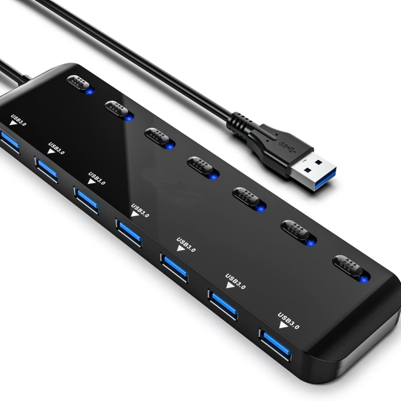 USB 3.0 7 prievadų šakotuvas, nuo vieno iki keturių, USB 3.0 šakotuvo gamintojas, 7 prievadų komutatorius