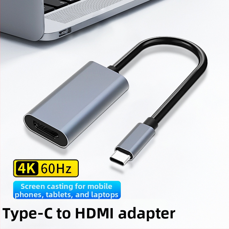 „Type-C“ į HDMI jungtį 4K mobiliojo telefono, kompiuterio monitoriaus ir to paties projektoriaus ekrano kabelis, didelės raiškos perkėlimas iš C tipo į HDMI jungtį