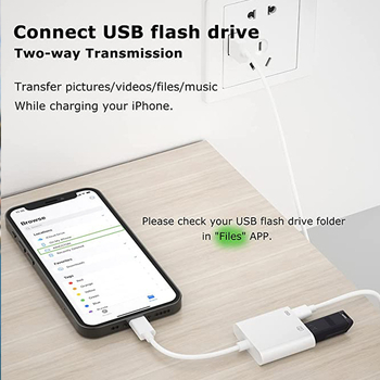 Taikoma „Apple OTG“ kortelių skaitytuvo kameros rinkiniui, mobiliojo telefono adapterio adapteriui, didelės srovės šakotuvui