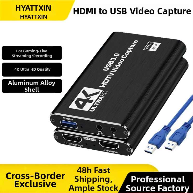 HDMI-salvestuskaart USB3 0 HDMI-USB otsesalvestuseks HDMI silmusväljundiga videokoguja HD 4K