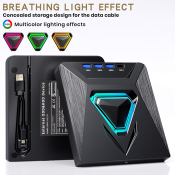 Unitate optică externă 8-în-1 USB și tip C, unitate de scriere DVD, vânzare directă din fabrică, model special pentru comerț exterior, Private Touch