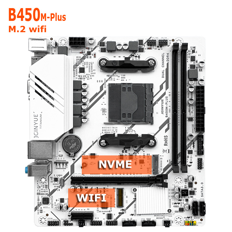 Jingyue JGINYUE B450M PLUS AM4 mātesplate DDR4