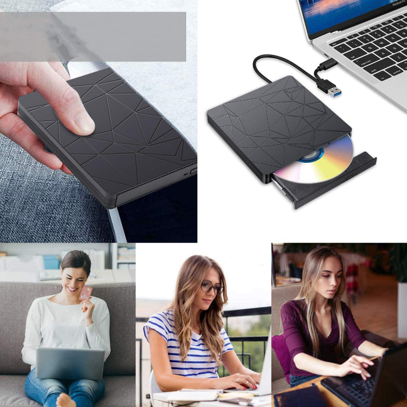 Határokon átnyúló új, USB3.0/Type-c kétsoros DVD-író meghajtó, pókhálómintás hordozható számítógép külső optikai meghajtó