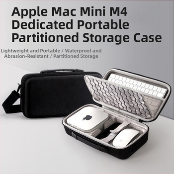 Sobib Apple Mac Mini M4 hoiukotile, klaviatuurile ja hiirele, spetsiaalsesse kotti integreeritud juhtplaadile