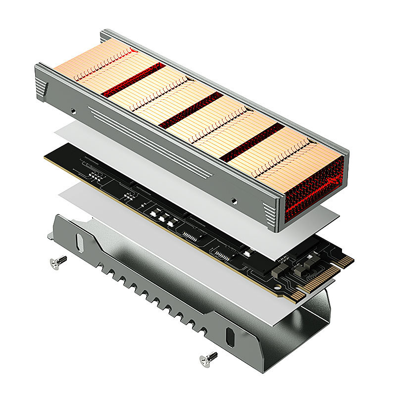 Zero Shijia M.2 SSD radiaator NVME2280SSD puhtast vasest ribidega jahutusvest m2 jahutusribid