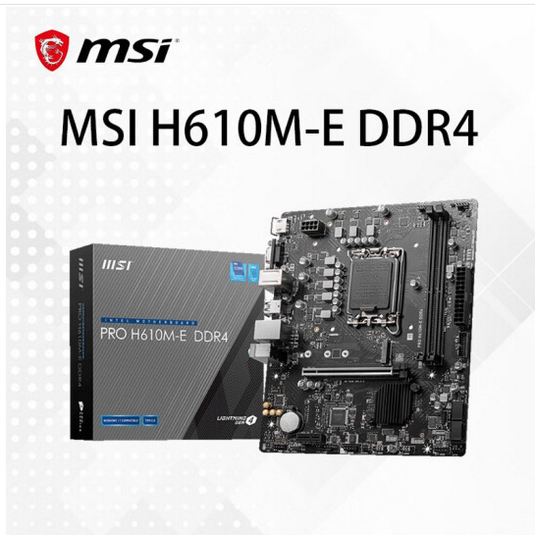 MSI H610M-E DDR4 CPU pin 1700 galda datora mātesplates rēķinu sarunas