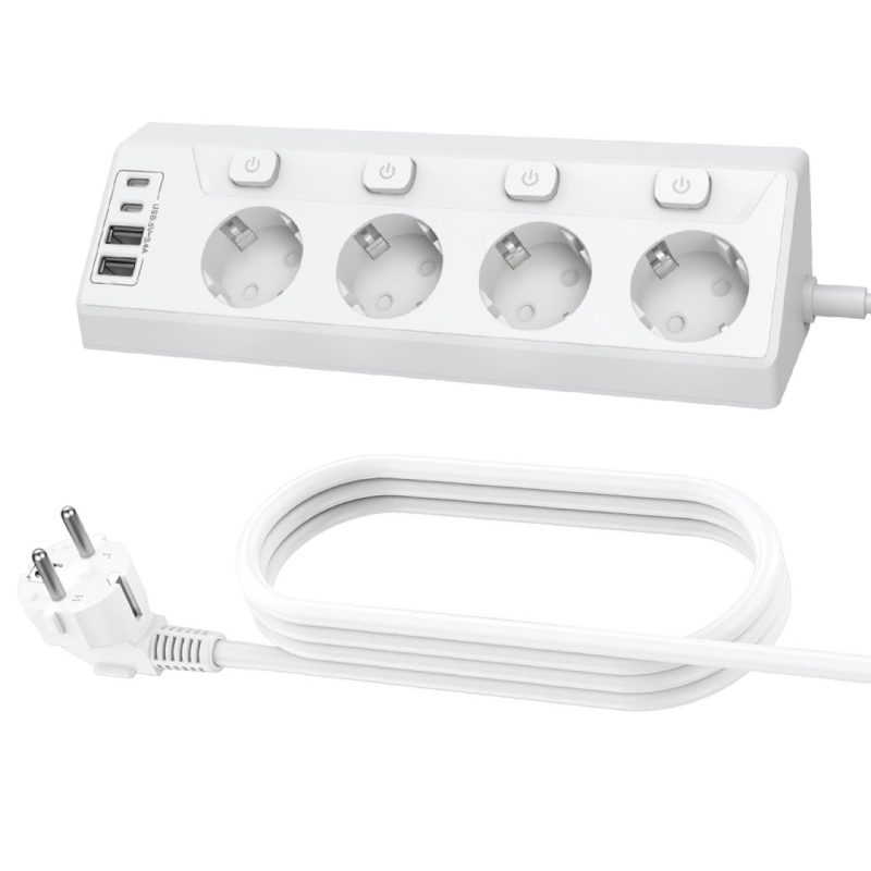 Euroopa standardne USB-pistikuga sõltumatu lüliti majapidamises kasutatav nutikas pistikupesa pistikupesa liin 4-auguline suure võimsusega piiriülene Euroopa pistikupesa nurk