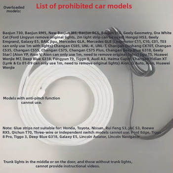 E5G uus voolava vee universaalne pakiruumi skaneerimise meeleoluvalgustus, tagaluugi valgustus, voolava vee tule tervituskomplekt