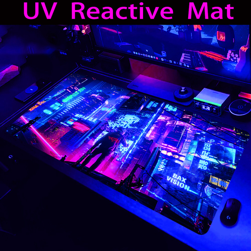 Dropshipping + īpaši ātra piegāde, īpaši liels neslīdošs gumijas paklājiņš, kas neslīd apkārt - sabiezināts fluorescējošs peles paklājiņš