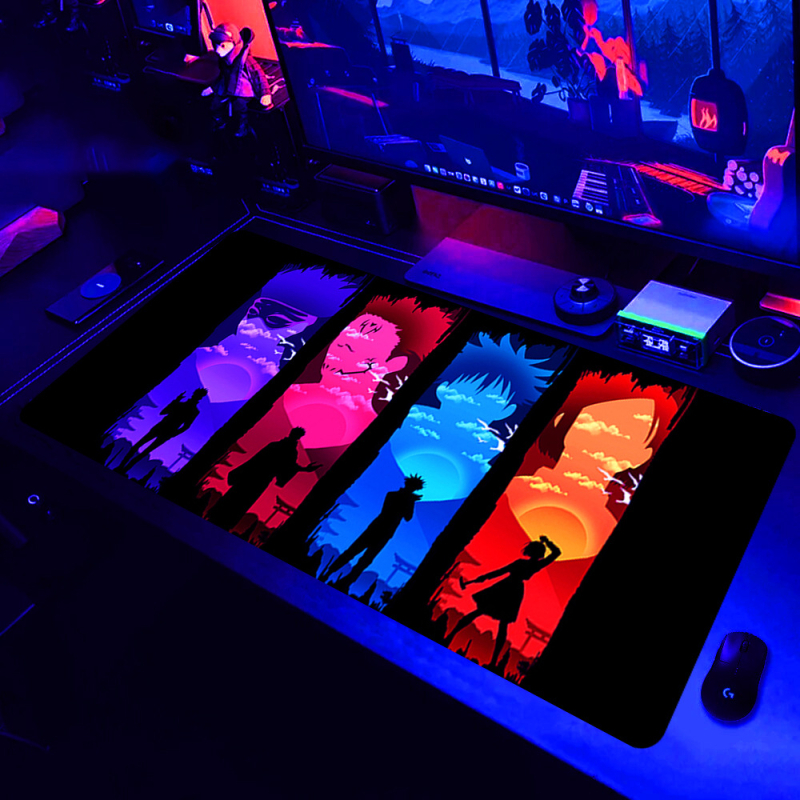 Dropshipping + īpaši ātra piegāde, īpaši liels neslīdošs gumijas paklājiņš, kas neslīd apkārt - sabiezināts fluorescējošs peles paklājiņš