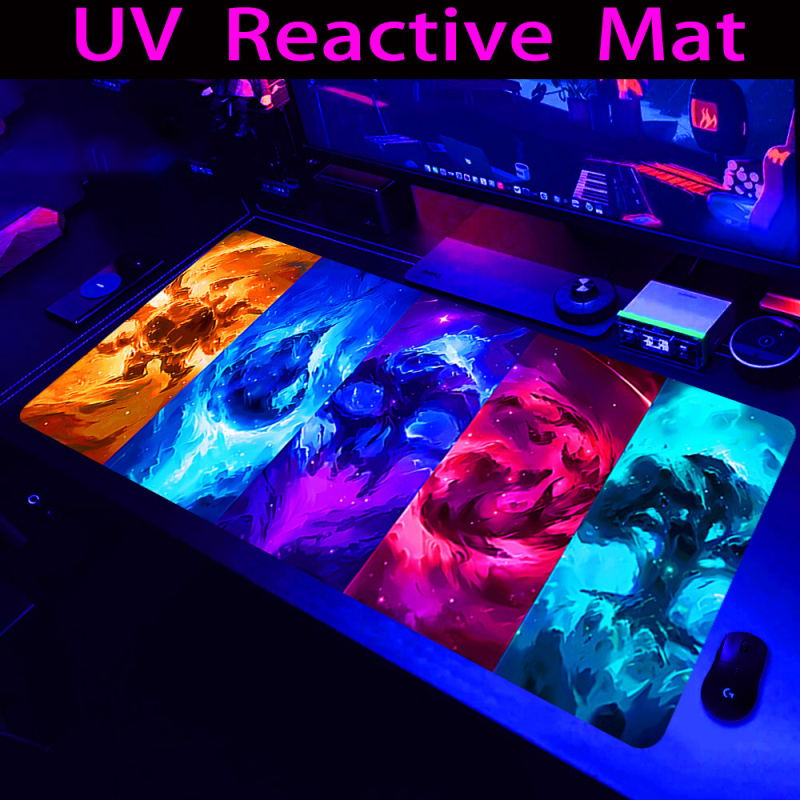 Dropshipping + īpaši ātra piegāde, īpaši liels neslīdošs gumijas paklājiņš, kas neslīd apkārt - sabiezināts fluorescējošs peles paklājiņš