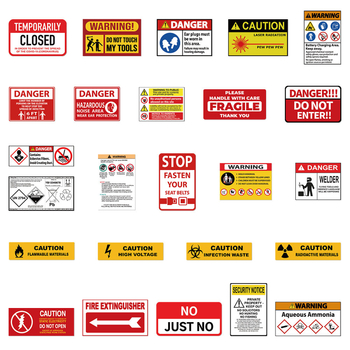 75 αυτοκόλλητα προειδοποίησης στα αγγλικά για σημειωματάρια, βαλίτσες αποσκευών, γκράφιτι μοτοσικλέτας, χονδρική χωρίς κόλλα
