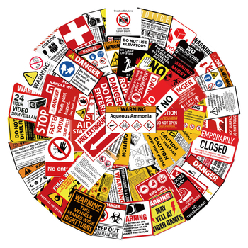 75 αυτοκόλλητα προειδοποίησης στα αγγλικά για σημειωματάρια, βαλίτσες αποσκευών, γκράφιτι μοτοσικλέτας, χονδρική χωρίς κόλλα