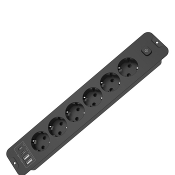 Europinis standartinis lizdas, Europos standartinis maitinimo blokas, įmontuotas lizdas, vokiškas sieninis kištukas, USB lizdas, ilgintuvo lizdas