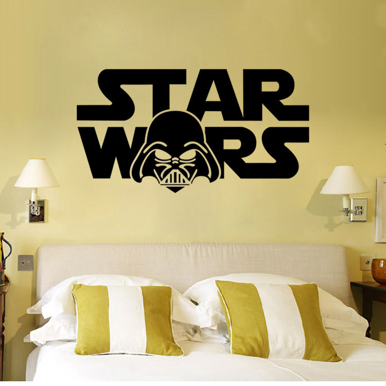 Moodsad uued dekoratiivsed kleebised loomingulised nikerdatud Tähesõjad Tähesõdade figuuri seinakleebised isetehtud