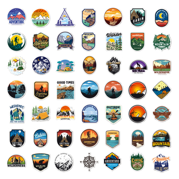 Határokon átnyúló 100 utazási látványosság matrica, kalandos táj, kültéri gurulós tok, autó, robogó, poggyász matricák