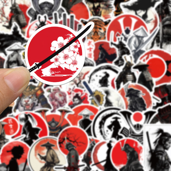 50 retro Jianghu lovagias Bushido kézi számla anyag matricák írószer poggyászjegyzetek vízálló matricák nagykereskedelem