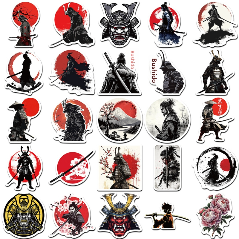 50 ретро Jianghu рицарски Bushido ръчна сметка материал стикери канцеларски материали багаж бележки водоустойчиви стикери на едро