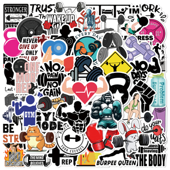 50 αυτοκόλλητα γκράφιτι για κίνητρα γυμναστικής, φορητό υπολογιστή, βιβλίο λογαριασμού, κέλυφος κινητού τηλεφώνου, θερμός, ποτήρι, διασυνοριακά διακοσμητικά αυτοκόλλητα