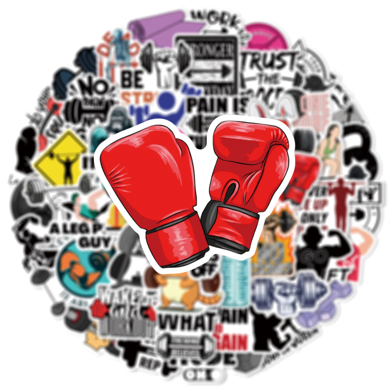 50 αυτοκόλλητα γκράφιτι για κίνητρα γυμναστικής, φορητό υπολογιστή, βιβλίο λογαριασμού, κέλυφος κινητού τηλεφώνου, θερμός, ποτήρι, διασυνοριακά διακοσμητικά αυτοκόλλητα