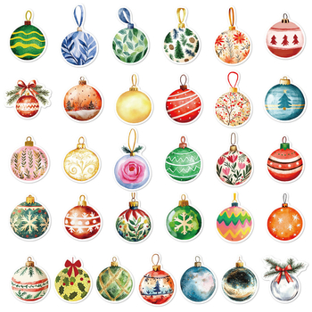 56 retro jõulupalli graffiti kleebist, kunstimustri kaunistus, käsipagasi märkmik, veekindlad kleebised