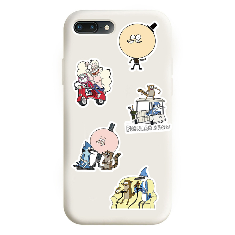 53 κομμάτια αμερικανικών καρτούν Tianbing Park Regular Show αστεία αυτοκόλλητα γκράφιτι με αυτοκόλλητα τρόλεϊ με θήκη σκούτερ