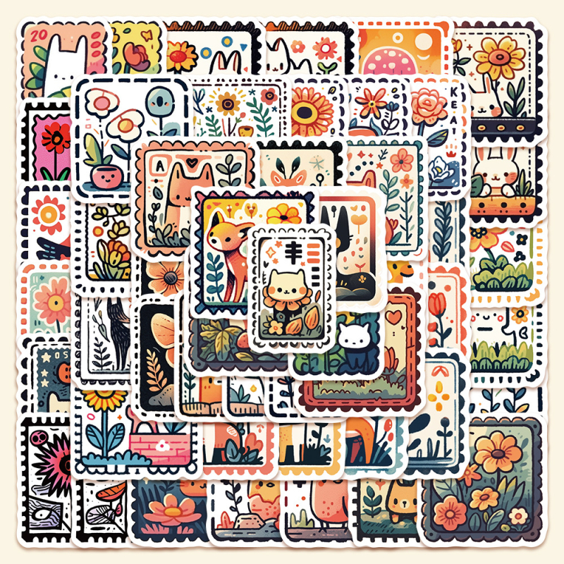 50 templikleebist sülearvuti pagasile, telefonikotile, käekotile, iPadile, veeklaasile, dekoratiivsetele veekindlatele kleebistele