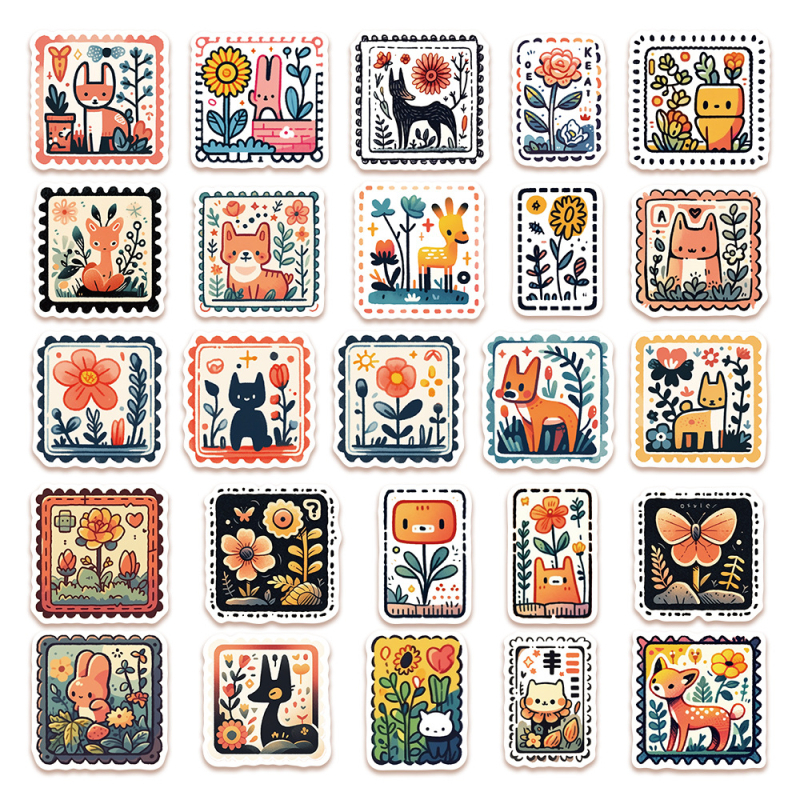 50 templikleebist sülearvuti pagasile, telefonikotile, käekotile, iPadile, veeklaasile, dekoratiivsetele veekindlatele kleebistele