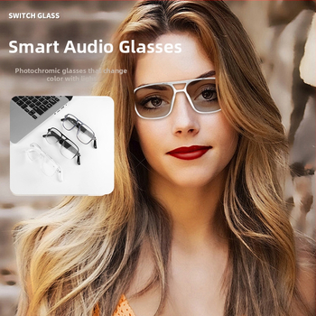 Ochelari Bluetooth cu traducere inteligentă transfrontalieră AI Gs10, lentile cu schimbare de culoare cu fascicul dublu pentru ascultarea muzicii și apeluri, ochelari de soare anti-UV