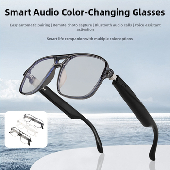 Γυαλιά Bluetooth με έξυπνη μετάφραση και διασυνοριακή τεχνολογία Ai, φακοί διπλής δέσμης Gs10 που αλλάζουν χρώμα για ακρόαση μουσικής και κλήσεις, γυαλιά ηλίου anti-UV