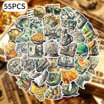 55 komada novca, naljepnice za svijet, kofer, gitaru, skateboard, bicikl, vodootporne naljepnice za grafite, prekogranična veleprodaja, vrući stil