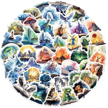 50 rajzfilm varázskönyv graffiti matrica személyre szabott dekoratív gitár laptop bőrönd barkács vízálló matricák