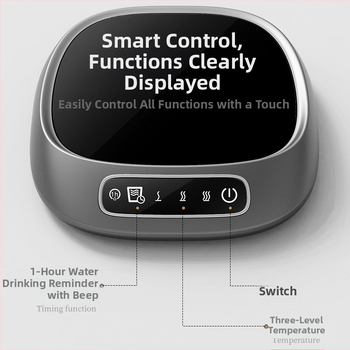 Нагревател за чаши с кръстосано огледало 55 градуса, автоматичен електрически нагревател за чаши, поддържащ топлината, подложка за чаша с вода, подложка за чаша с постоянна температура, горещо мляко