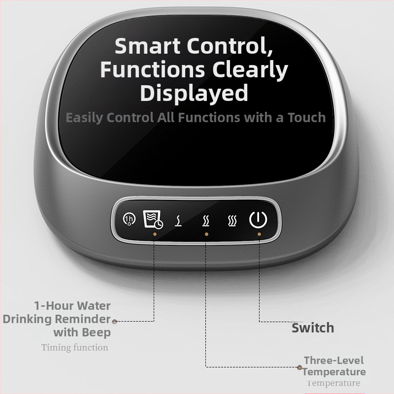 Нагревател за чаши с кръстосано огледало 55 градуса, автоматичен електрически нагревател за чаши, поддържащ топлината, подложка за чаша с вода, подложка за чаша с постоянна температура, горещо мляко