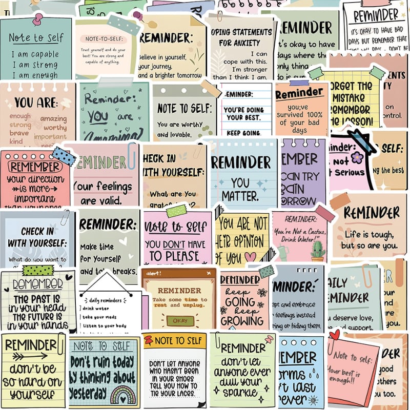 50 meeldetuletust Post-it märkmepaberite seeria Graffiti kleebised Kitarri märkmik Pagas Tee-ise Veekindel Piiriülene Partii