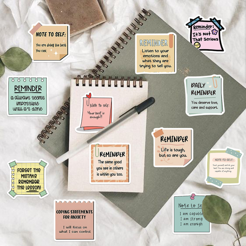 50 meeldetuletust Post-it märkmepaberite seeria Graffiti kleebised Kitarri märkmik Pagas Tee-ise Veekindel Piiriülene Partii