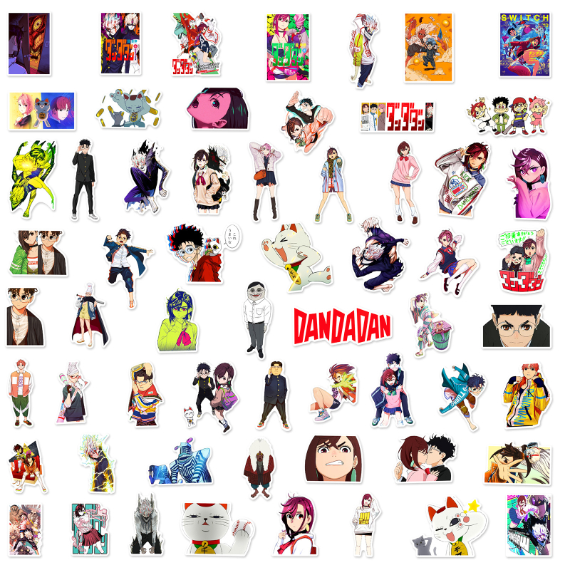 60 vnt. „Riman Bold Party“ animacijos lipdukų, mobiliojo telefono, kriauklės, vandens puodelio, užrašinės, vandeniui atsparių lipnių lipdukų