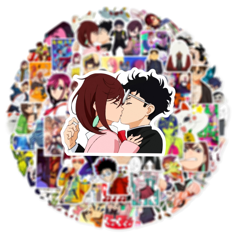 60 vnt. „Riman Bold Party“ animacijos lipdukų, mobiliojo telefono, kriauklės, vandens puodelio, užrašinės, vandeniui atsparių lipnių lipdukų