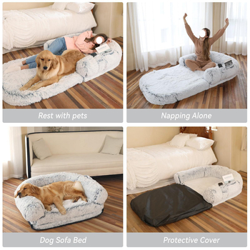 Διασυνοριακός ζεστός καναπές για κατοικίδια, αφαιρούμενος και πλενόμενος μεγάλος καναπές για σκύλους, πτυσσόμενος κοινόχρηστος καναπές-κρεβάτι για κατοικίδια