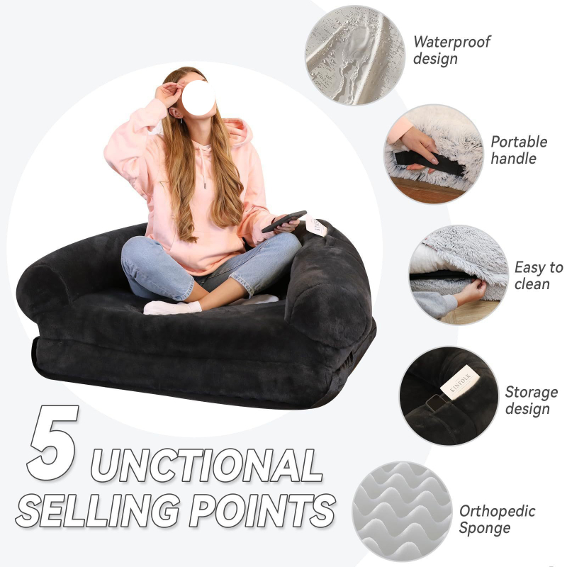 Piiriülene kuummüük inimestele mõeldud lemmikloomadele mõeldud diivanvoodi, eemaldatav ja pestav suur koeramatt, kokkupandav inimeste lemmikloomadele mõeldud jagatud diivanvoodi