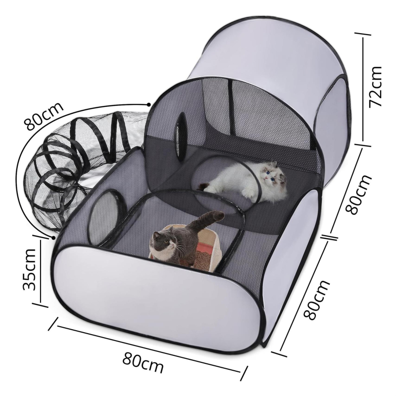 2025 Nova torba za mačke, prijenosni kavez za mačke i pse, kutija za mačke, prijenosna dijagonalna ekspanzija, velika torba za kućne ljubimce, prilagođavanje