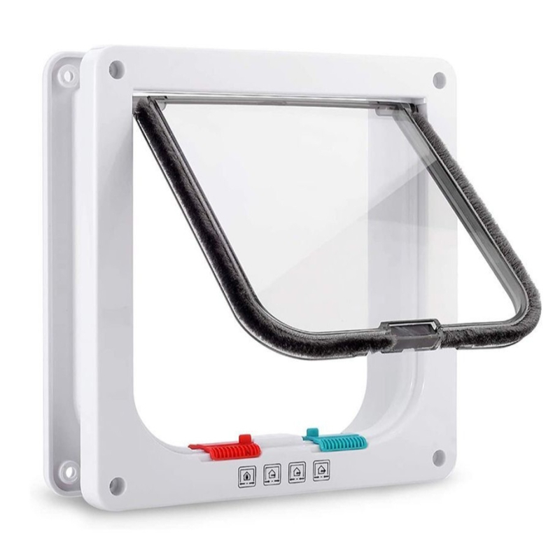 Vânzări directe din fabrică pentru animale de companie, ușă pentru pisici, pisică și câine, intrare și ieșire cu două sensuri, orificiu pentru ușă din lemn, ecran pentru fereastră, sticlă acrilică, casă pentru pisici