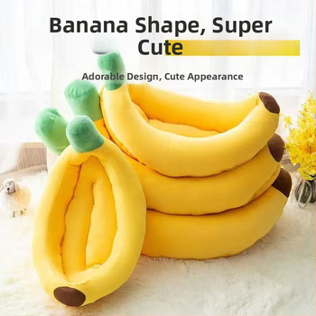 Banánhajó fészek nagy téli aranyos macska cica kis kanapéágy négy évszak univerzális kennelpárna meleg kisállat fészek